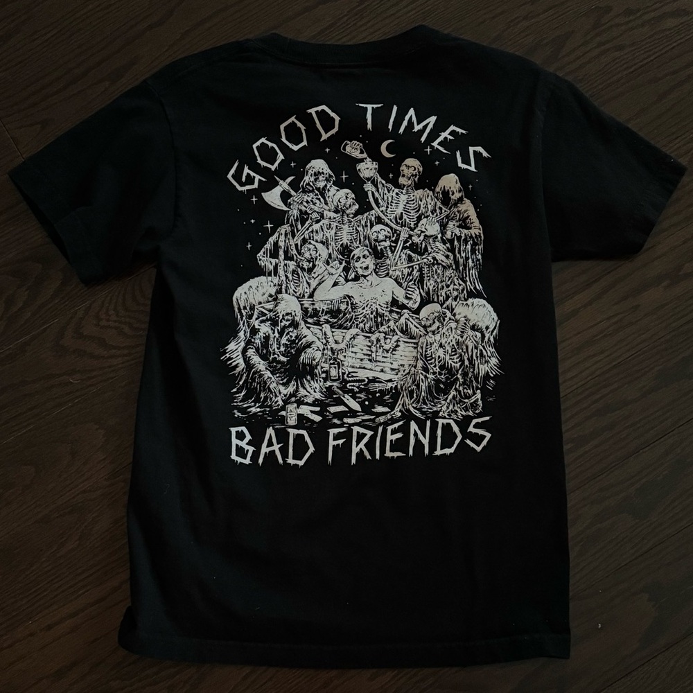 Lurking Class Black and White Good Times Bad Friends Shirt